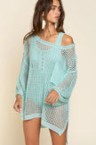 Oversized Fit See-through Pullover Cover Up - My Store