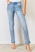 Kancan Full Size Mid Rise Y2K Slit Bootcut Jeans - My Store