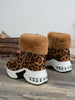 Side Zipper Leopard Platform Boots - My Store