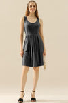 Doublju Full Size Round Neck Ruched Sleeveless Dress with Pockets - My Store