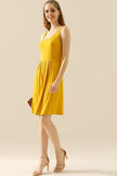 Doublju Full Size Round Neck Ruched Sleeveless Dress with Pockets - My Store