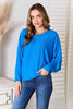 Zenana Full Size Round Neck Batwing Sleeve Blouse - My Store