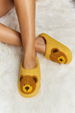 Melody Teddy Bear Print Plush Slide Slippers - My Store