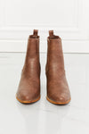 MMShoes Love the Journey Stacked Heel Chelsea Boot in Chestnut - My Store