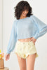 Yellow Frayed Hem Denim Shorts - My Store