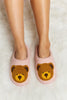 Melody Teddy Bear Print Plush Slide Slippers - My Store