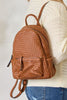 SHOMICO PU Leather Woven Backpack - My Store