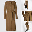 Ex Per Una - Womens Tan Brown Suedette Longline Duster Coat - My Store