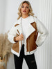 Pocketed Sherpa Zip Up Long Sleeve Jacket - My Store