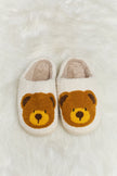 Melody Teddy Bear Print Plush Slide Slippers - My Store