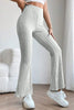 Basic Bae Full Size Ribbed High Waist Flare Pants - My Store