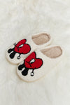 Melody Love Heart Print Plush Slippers - My Store