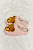 Melody Teddy Bear Print Plush Slide Slippers - My Store