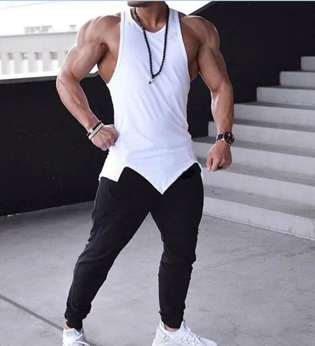 Men's Athletic Gym Fitness Tank Top - Solid Sleeveless Vest - My Store