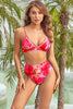 Printed Tie Back V-Neck Bikini Set - My Store