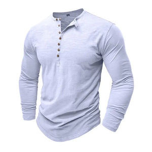 Vito Cotton Comfort Half-Button Long Sleeve