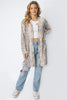 Animal Print Flannel Front Pocket Long Cardigan - My Store