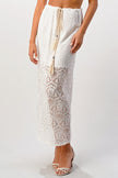 Lace Maxi Skirt With Cotton-Core Bow - My Store