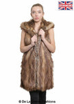 Faux Fur Hooded Gilet - My Store