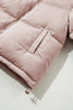 Apricot Pink Full Zipper Quilted Puffer Jacket - My Store