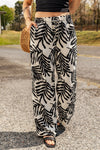 Printed Drawstring Waist Pants with Pockets - My Store