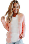 Women Cute Pink White Tie Dye Hoodie - My Store