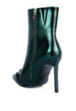 Firefly Metallic Chain Embellished Stiletto Ankle Boots - My Store