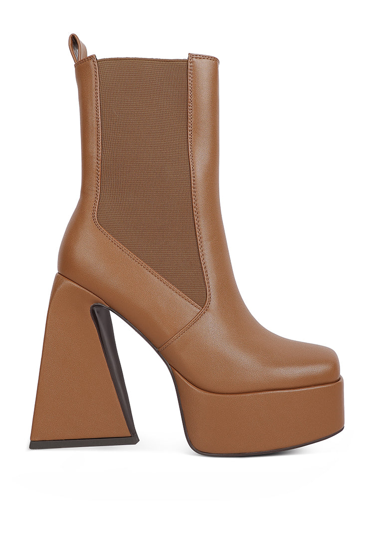 Frosty High Platform Block Heel Chelsea Boot - My Store