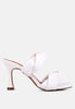 Glam Girl Twisted Strap Spool Heel Sandals - My Store