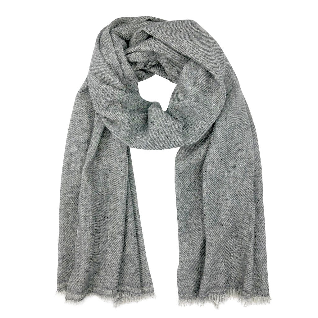 Gray Handloom Cashmere Scarf - My Store