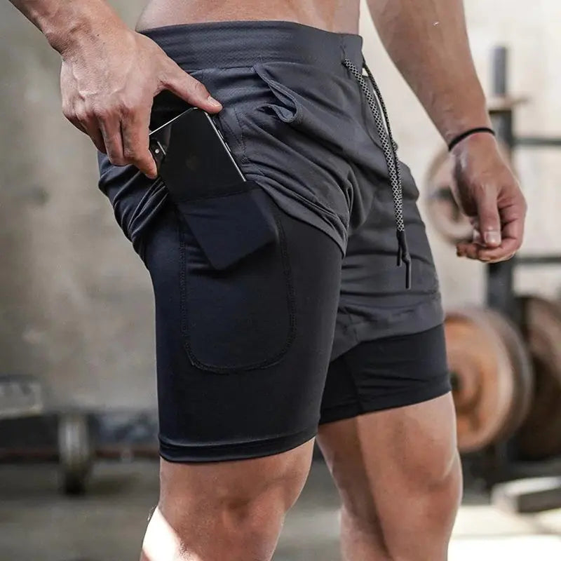 Gym Workout Shorts With Phone Pocket - My Store