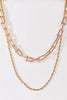 Gold Twisted And U Link Chains Set Necklace - My Store