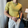 2023 High Quality Knitted Polo Shirt Men - My Store