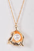 Gold Chain Shell Pendant White Pearl Necklace - My Store