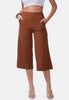 High Rise Cropped Culottes Trousers - My Store