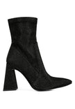 Hustlers Shimmer Block Heeled Ankle Boots - My Store