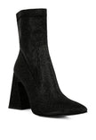 Hustlers Shimmer Block Heeled Ankle Boots - My Store