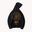 Graphic Hoodie with Irregular Circular Design - My Store