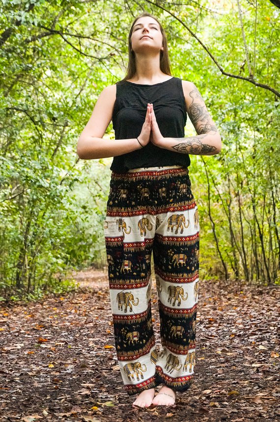 Black ELEPHANT Pants Women Harem Pants Boho Pants - My Store