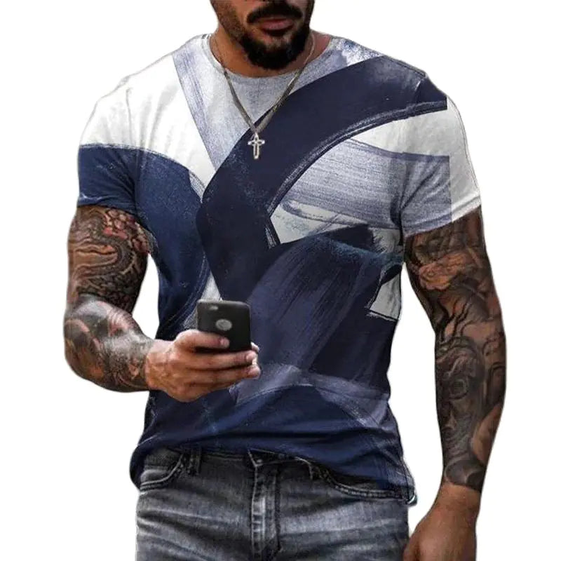 Men's 3D Printed Irregular Graffiti T-shirt - My Store