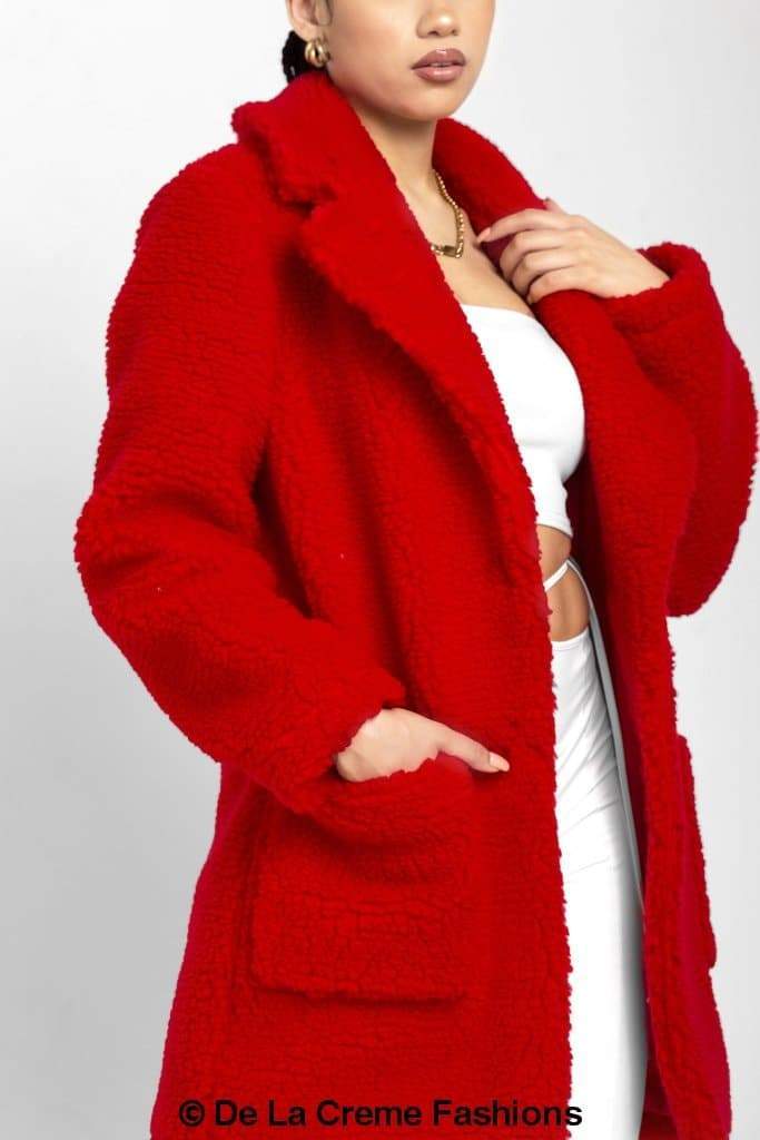 Jacqueline Oversized Teddy Coat - My Store