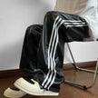 Striking Striped Leather Pants - My Store