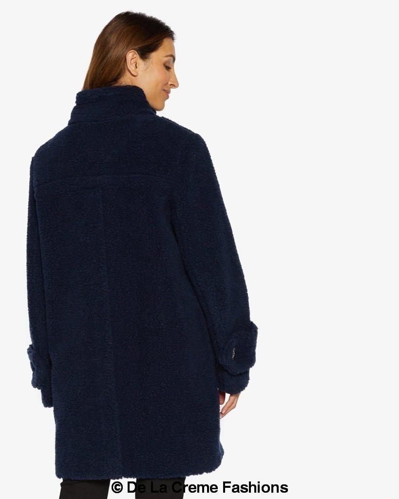 Julie High Neck Borg Teddy Coat - My Store