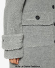 Julie High Neck Borg Teddy Coat - My Store