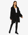 Julie High Neck Borg Teddy Coat - My Store