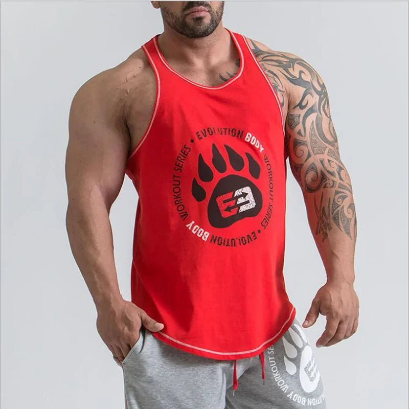 2019 Men's Bodybuilding Stringer Tank Tops: Fitness Singlets