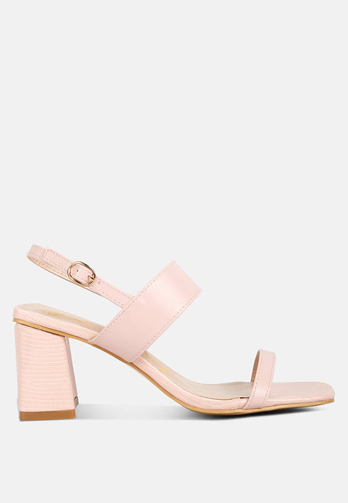 Kirk Elasticated Gussets Block Heel Sandals - My Store