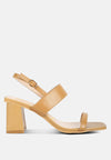 Kirk Elasticated Gussets Block Heel Sandals - My Store