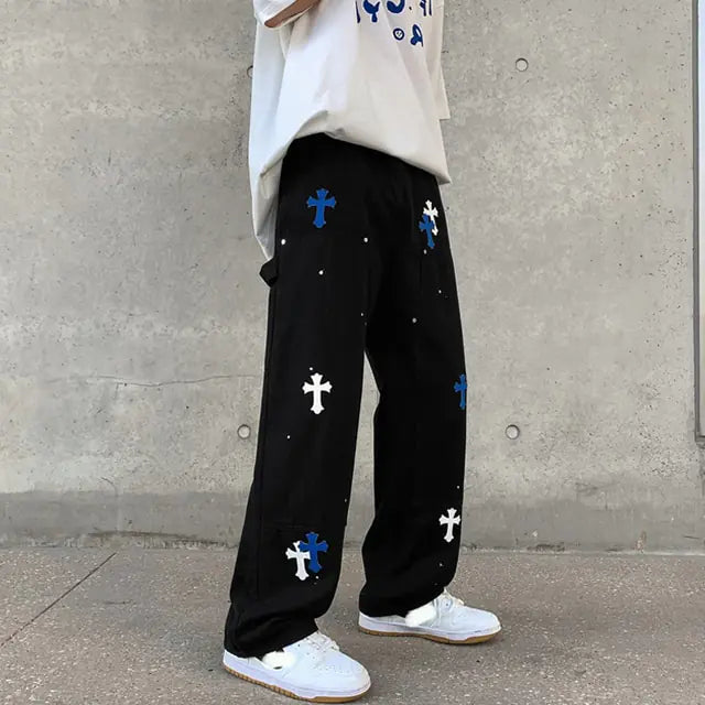 Streetwear Embroidery Baggy Jeans - My Store