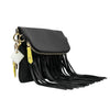 Flamingo Leather Fringe Bag - Midnight Black - My Store